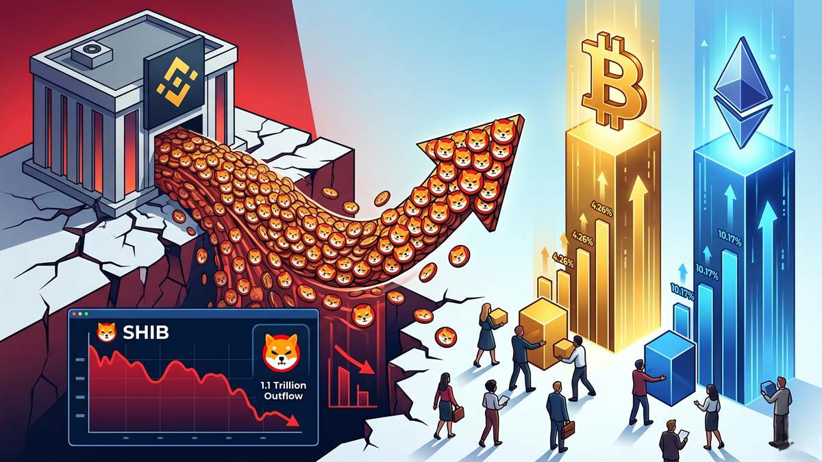 1.1 Trillion SHIB Leaves Binance as Investors Double Down on Bitcoin and Ethereum
