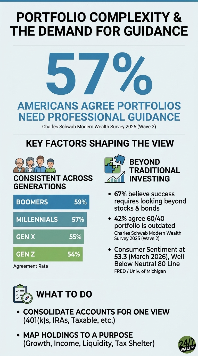 57% of Americans Say Their Portfolios Are Too Complex to Manage Alone