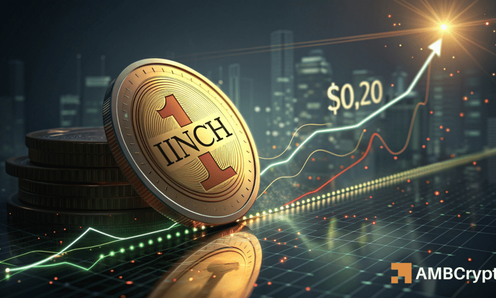 Article image for $5M bet lifts 1INCH 29% – Will bulls hold the $0.20 line?