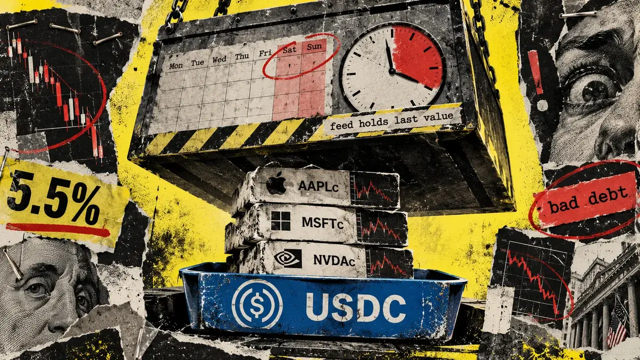 Aave's live stock-token loans expose USDC lenders to a weekend price gap