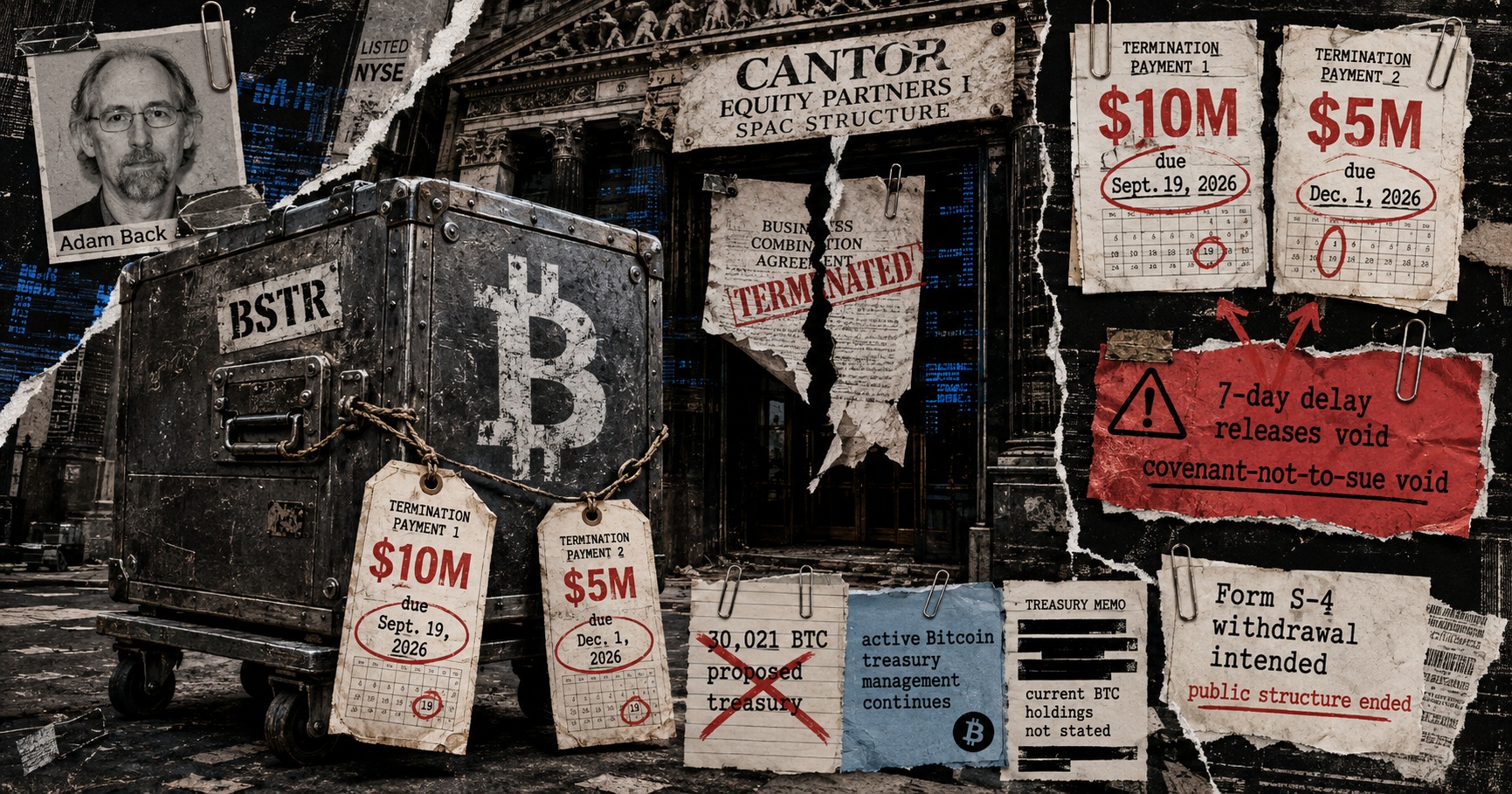 Adam Back's Bitcoin treasury deal died, but its $15M obligation did not