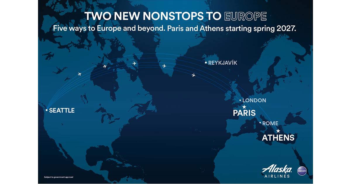Alaska Airlines annonce une nouvelle liaison sans escale vers Athènes et Paris, reliant Seattle à un plus grand nombre de destinations dans le monde