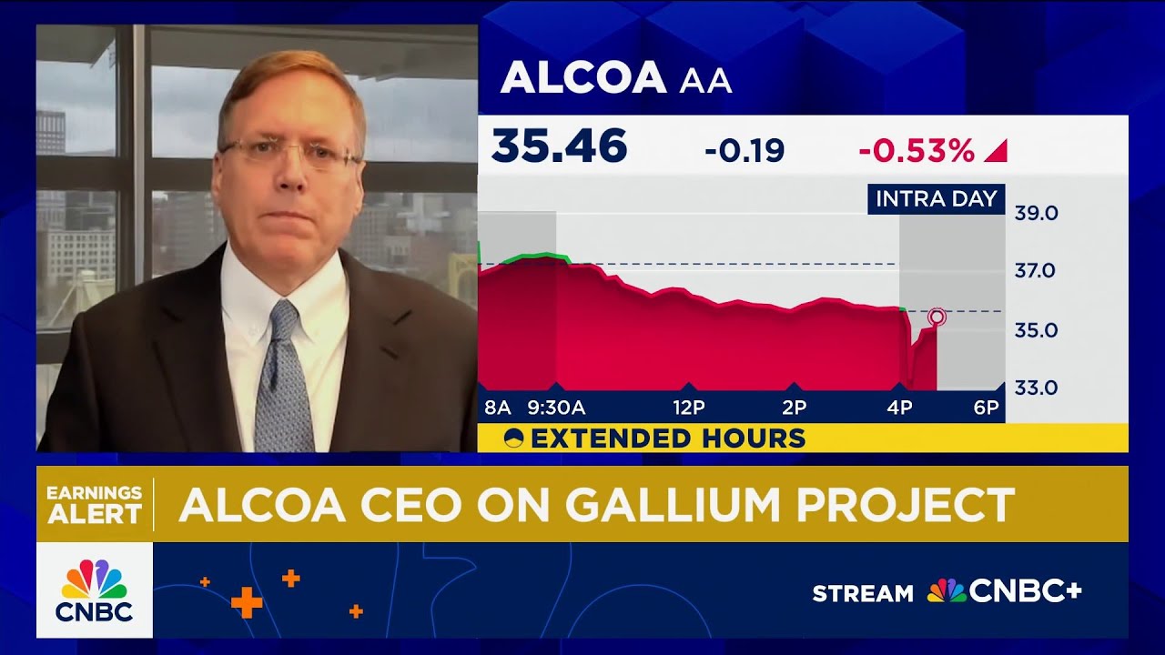 Alcoa CEO expects gallium project metal to reach market by end of 2026