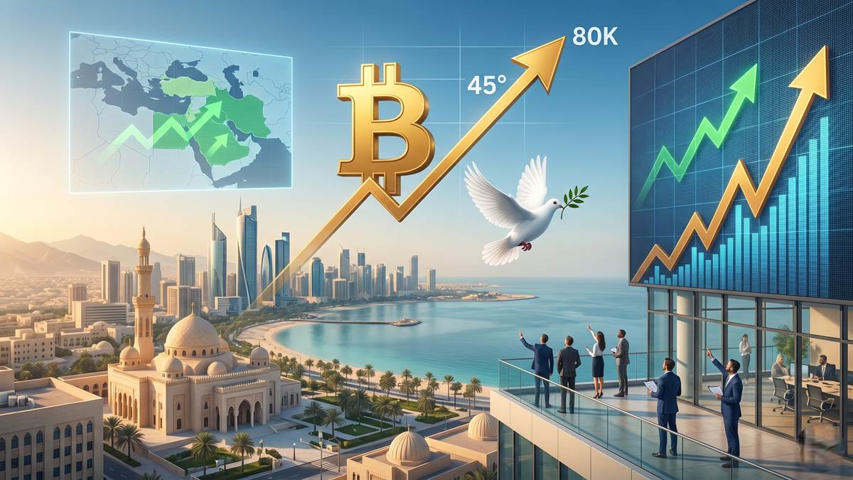 Analyst Says Bitcoin Targets $80K Rally on Middle East Peace Optimism