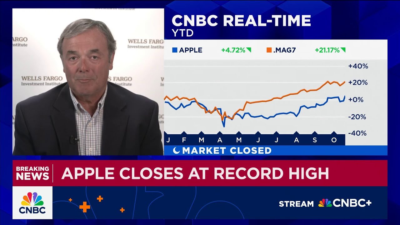 Apple's record close helps broader market sentiment, says Wells Fargo's Wren