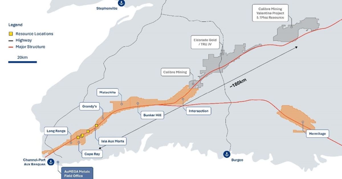 AuMEGA Metals buoyed by positive signs from airborne magnetic survey at Hermitage