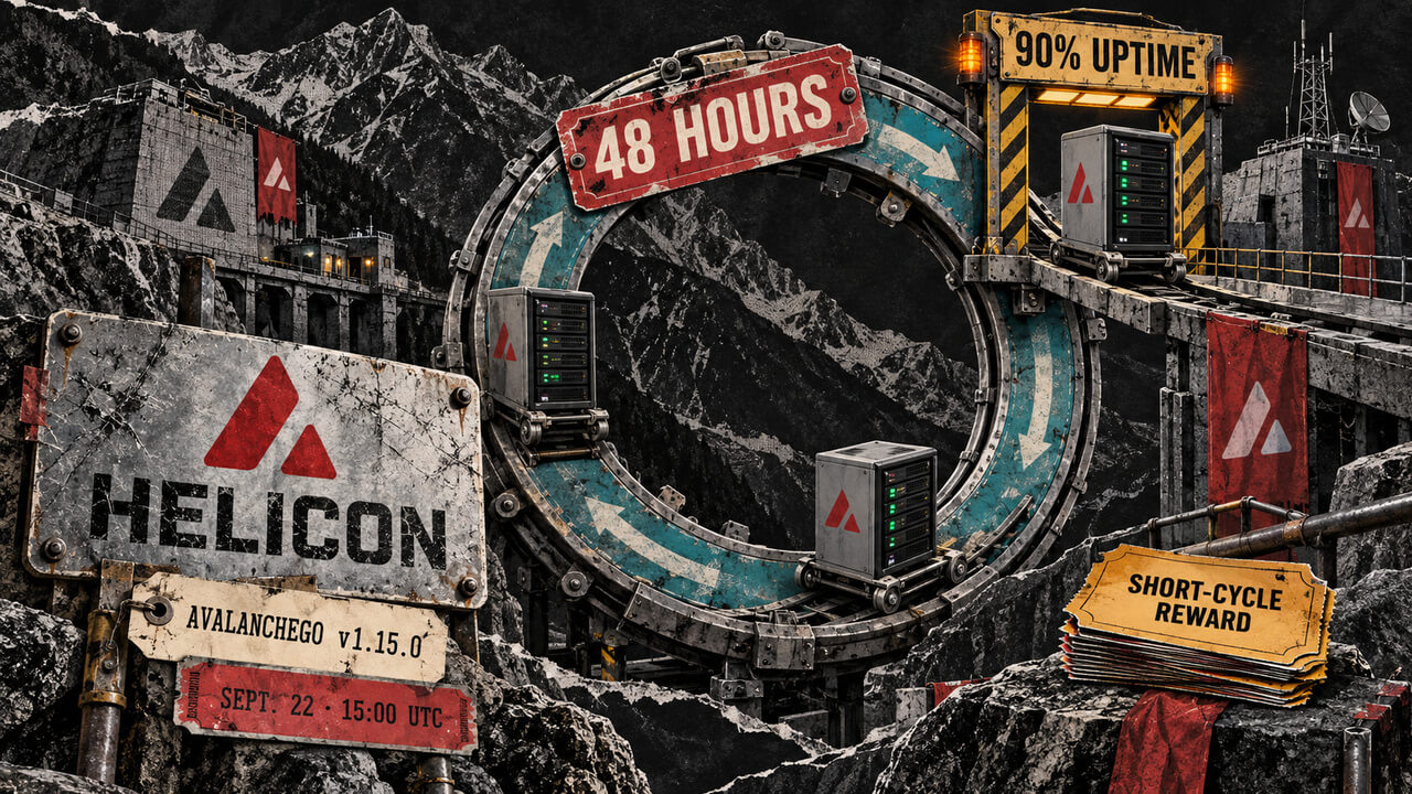 Avalanche's Helicon upgrade cuts validator lockups from 14 days to 48 hours