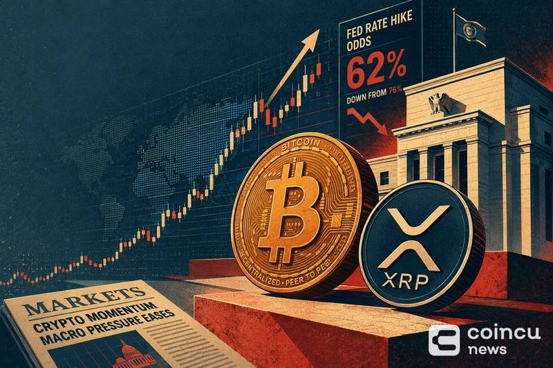 Bitcoin Above $77,500 as XRP Leads Majors, Fed Hike Odds Fall to 62%
