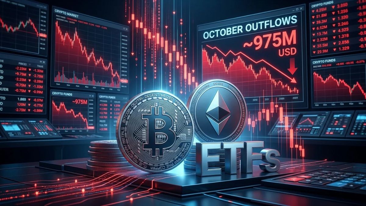 Bitcoin and Ethereum ETF October Outflows Swell Toward $1B Combined