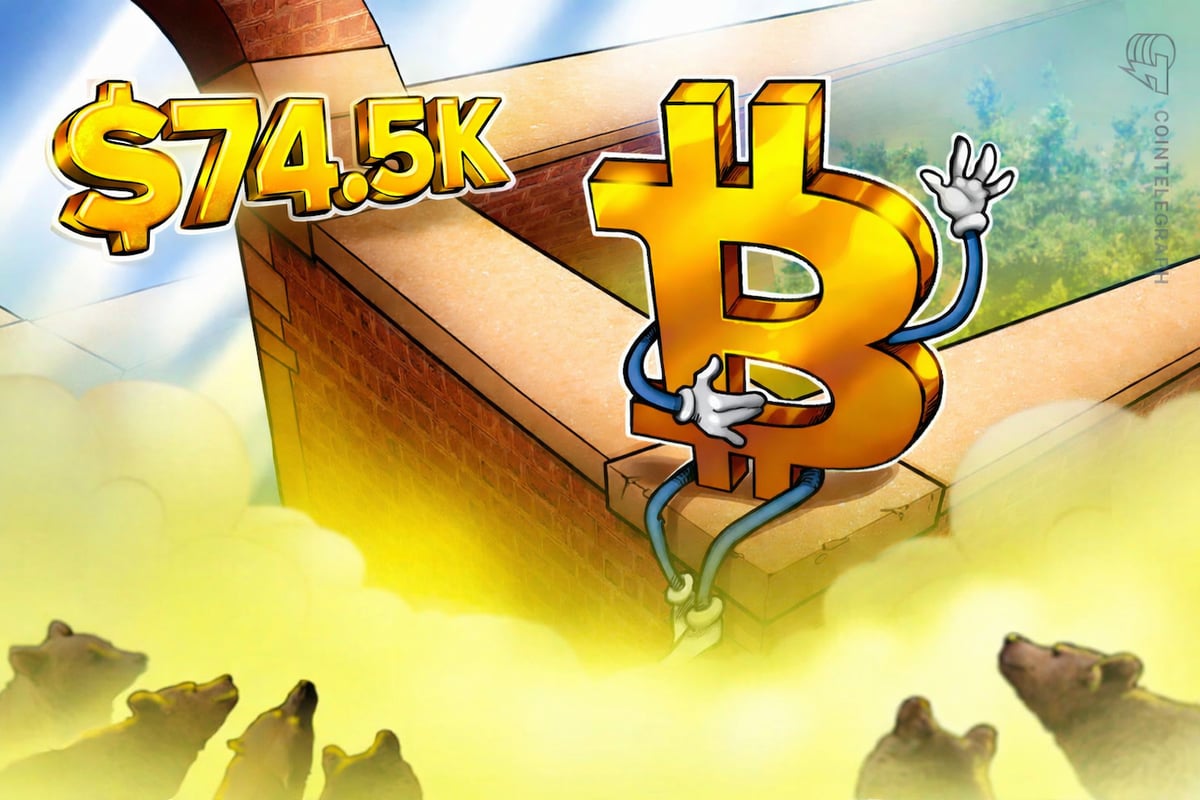 Bitcoin bear market may end if bulls reclaim $74.5K: Here's why
