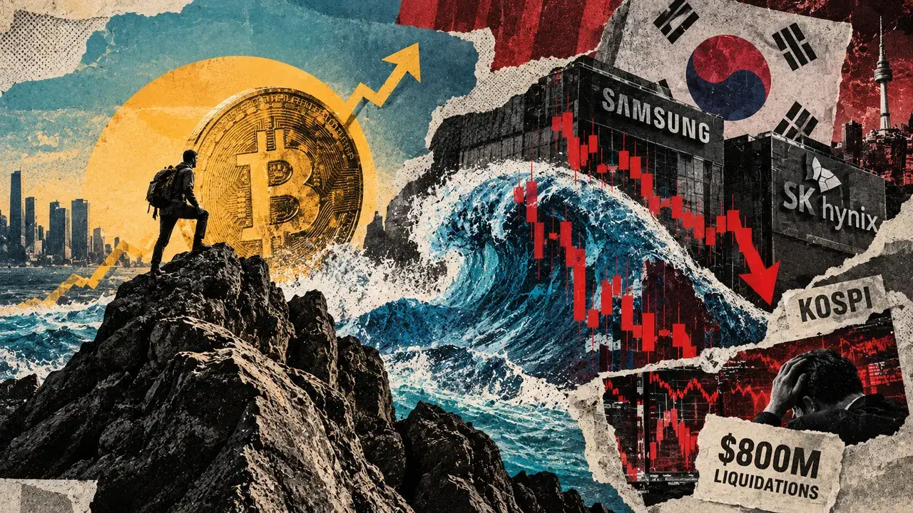 Bitcoin defies $800 million crypto wipeout as South Korea's AI stock market crashes