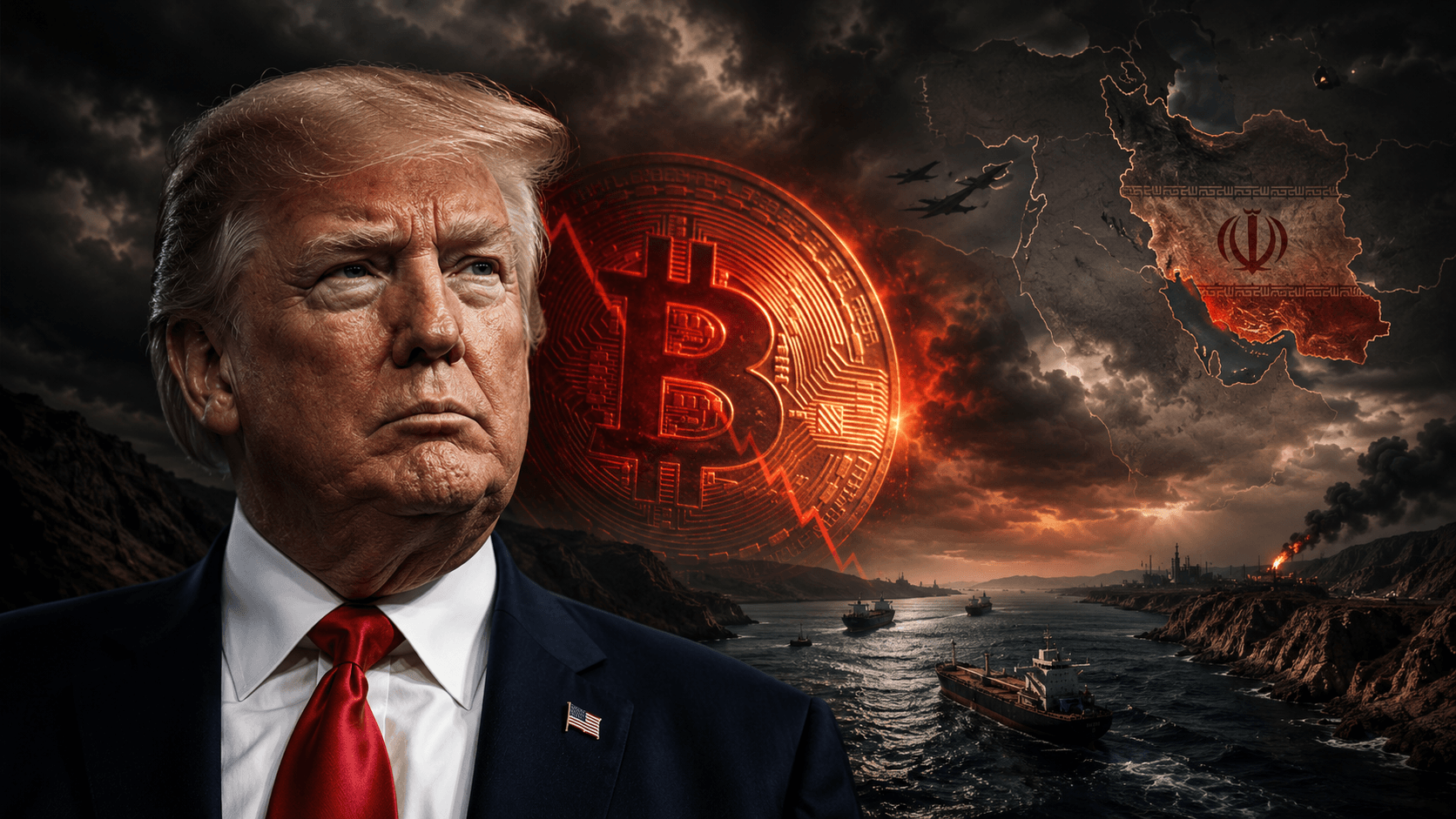 Bitcoin Drops Under $64K as Iran Threatens Strait of Hormuz Closure Until Trump Leaves in 2029