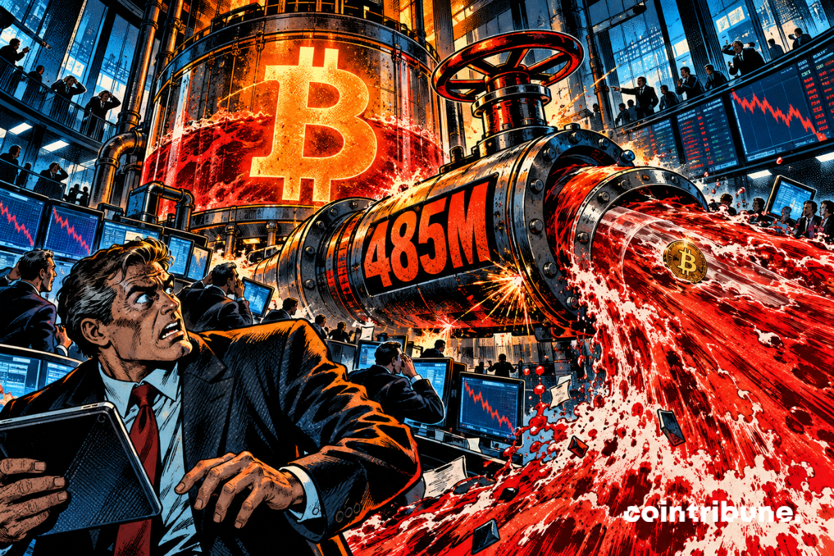 Bitcoin ETFs Bleed $485M in Just One Day