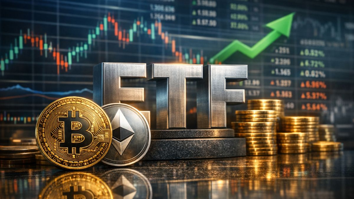 Bitcoin ETFs Turn Positive After Five‑Day Slide, Ethereum Joins the Rebound