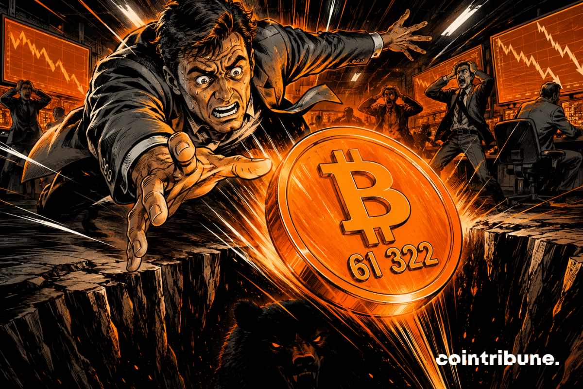 Bitcoin falls to $61,322 : Market plunges to its lowest level since February