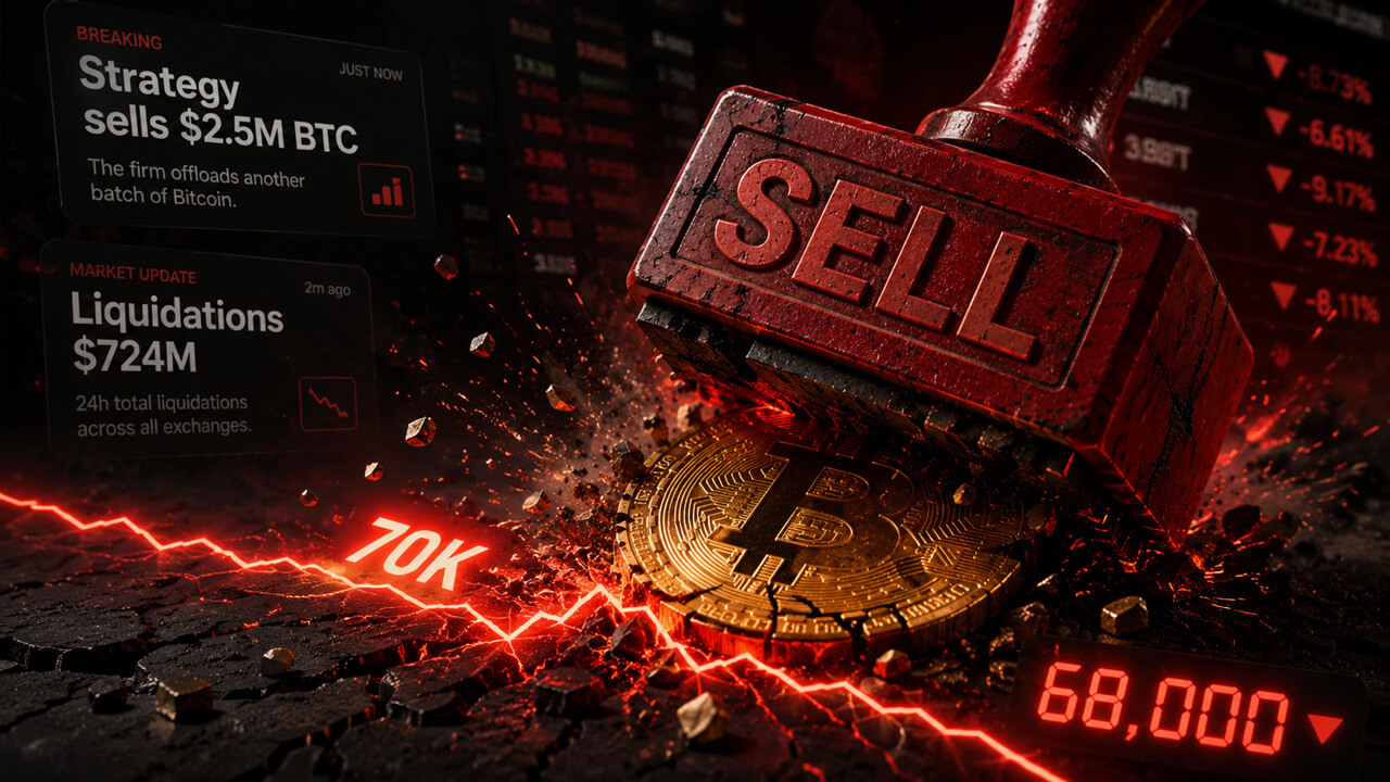 Bitcoin flash crash below $68,000 triggers around $400 million in liquidation in under an hour