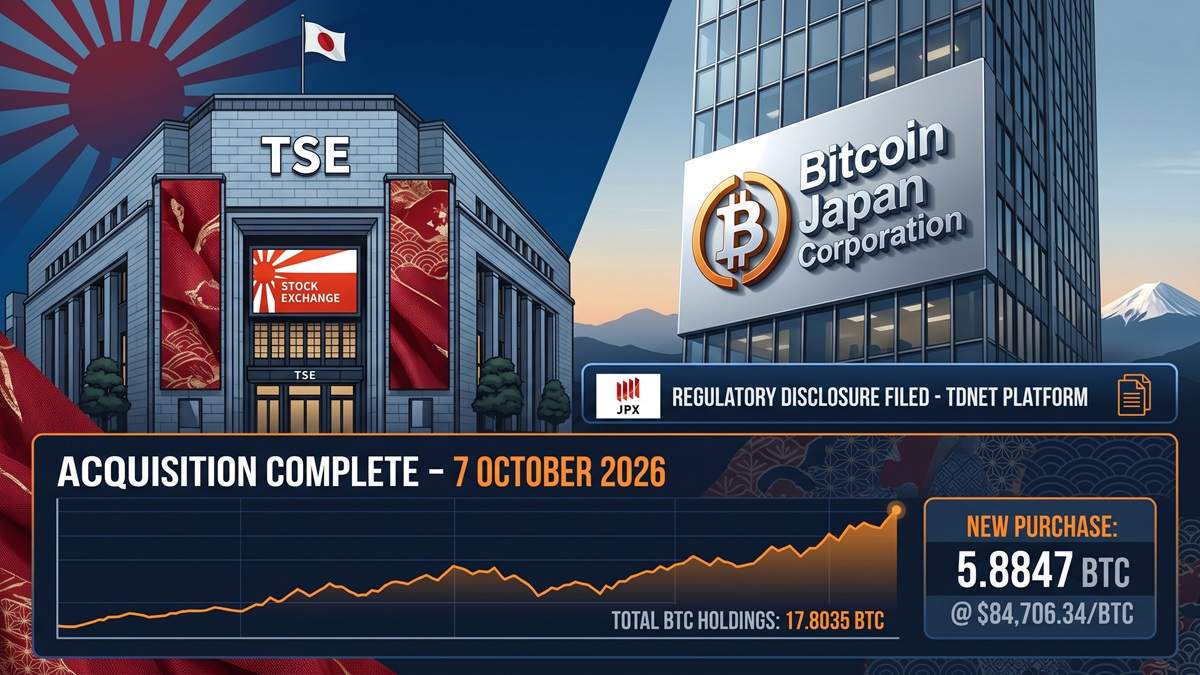 Bitcoin Japan Boosts Holdings to 17.8 BTC With Fresh Purchase
