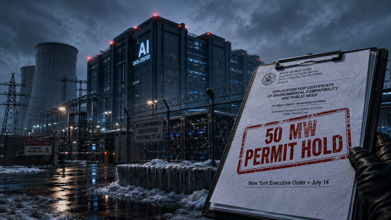 Bitcoin miner AI pivot hits roadblock with New York 50 MW permit freeze