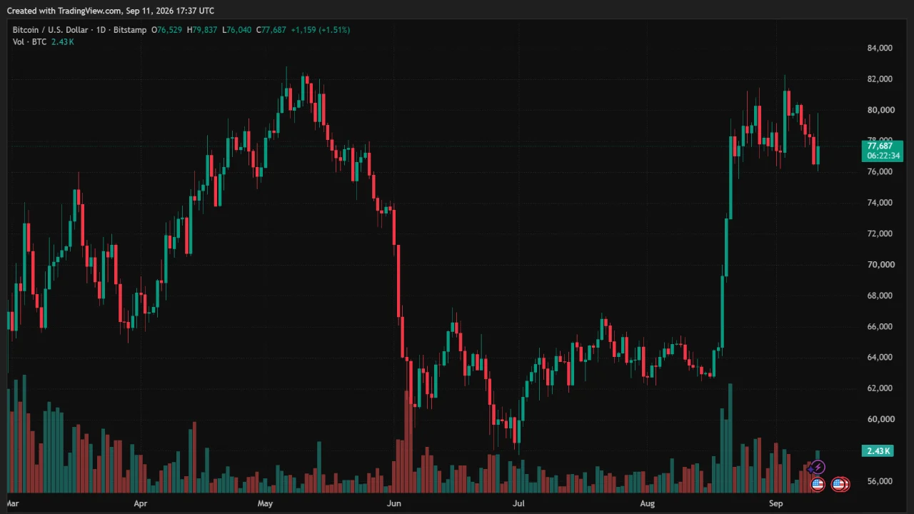 Bitcoin Price Spikes Near $80K as CPI Matches Forecasts