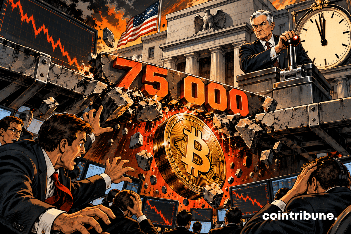 Bitcoin Slides Below $75,000 As Rate Fears Return
