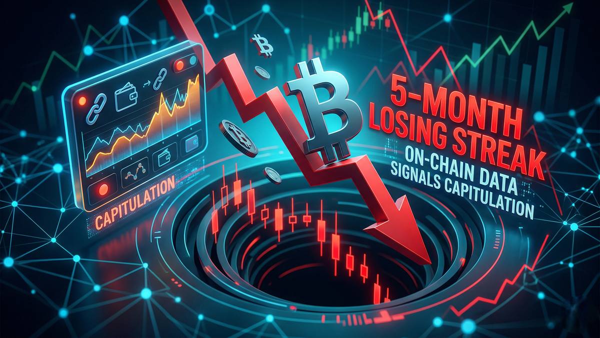 Bitcoin Slides Into 5-Month Losing Streak as On-Chain Data Signals Capitulation