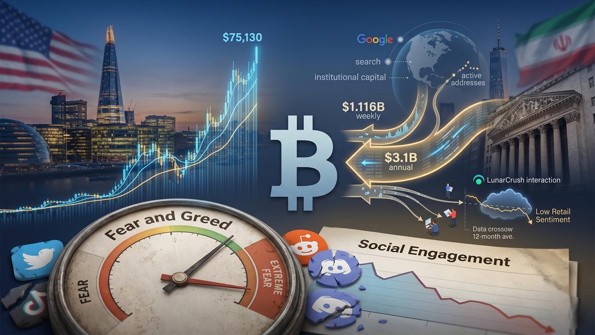 Bitcoin Social Engagement Hits 12-Month Low, Signaling Weak Retail Sentiment