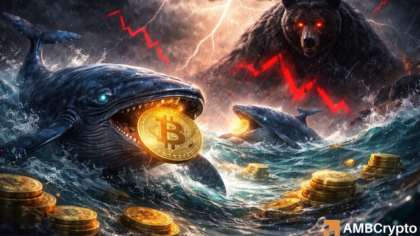 ビットコイン失速、クジラの買い増しも相場は弱気—65K割れのリスク