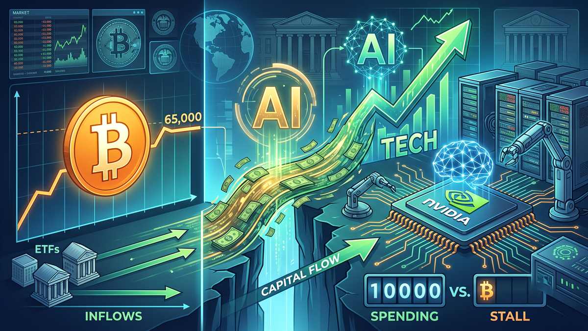 Bitcoin Struggles Near $65K as Investors Shift Capital Toward the AI Boom, Analyst Says