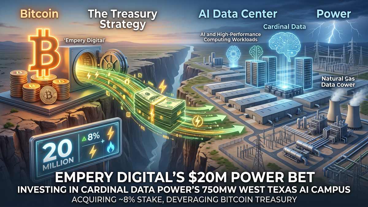 Bitcoin Treasury Firm Empery Digital Makes $20M AI Data Center Bet