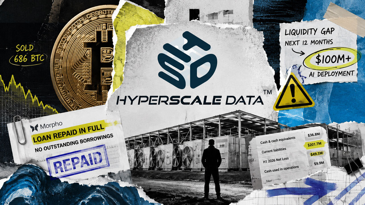 Bitcoin treasury Hyperscale sells 686 BTC to clear loans but says cash won't cover next 12 months