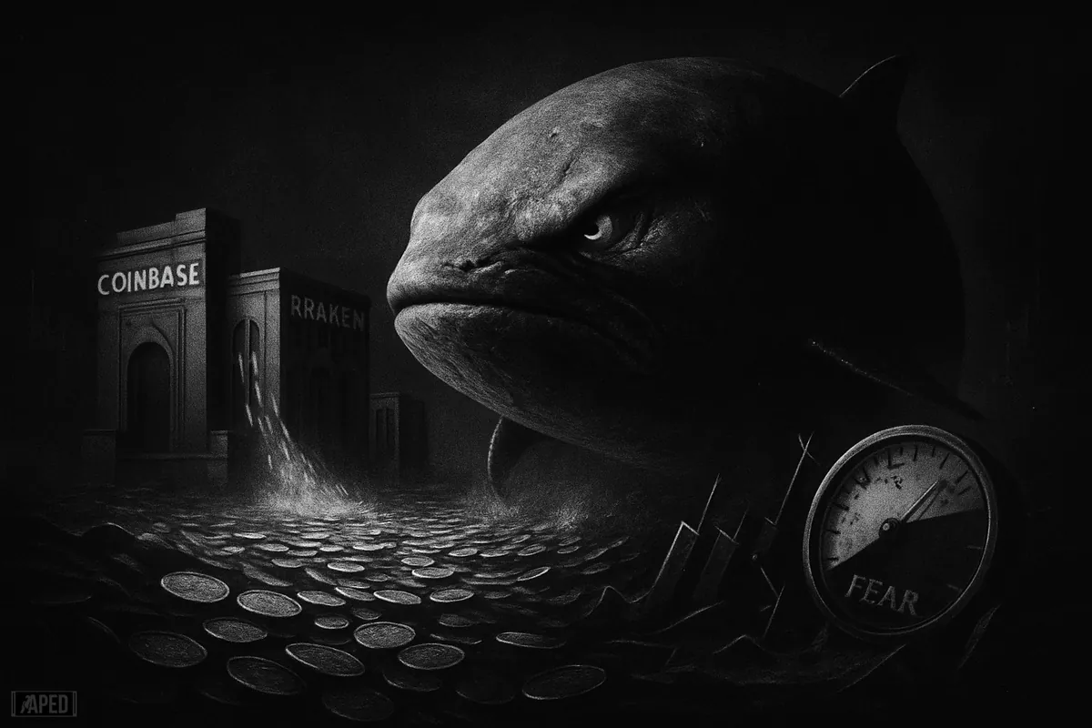 Bitcoin Whale Moves Hit $395M as Fear Sinks