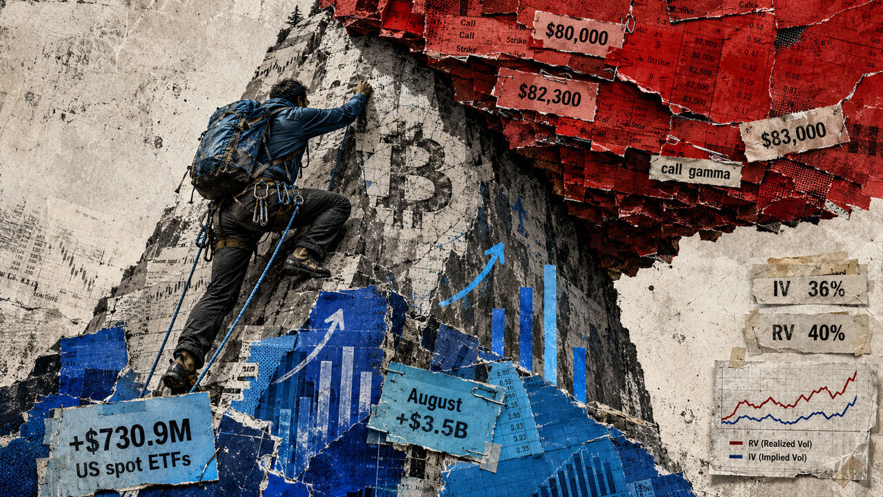 Bitcoin's rally over $81,000 is finding real buyers, but options traders still aren't pricing a clean breakout