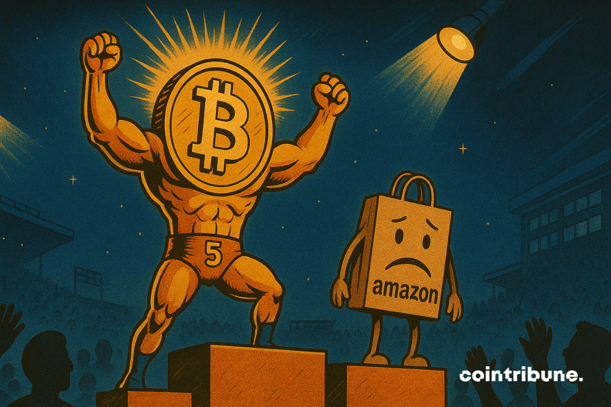 Bitcoin's Rise Pushes Amazon Down To Sixth