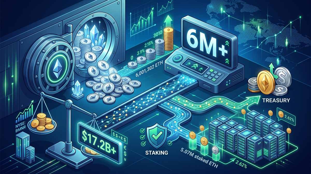 Bitmine Immersion's ETH Stash Crosses 6 Million, Total Holdings Hit $17.2B
