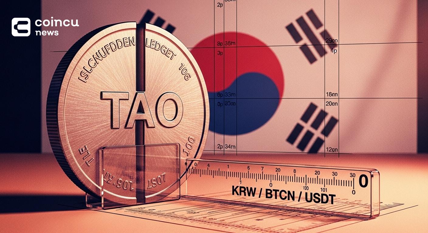 Bittensor (TAO) swings as Upbit lists KRW, BTC, USDT pairs