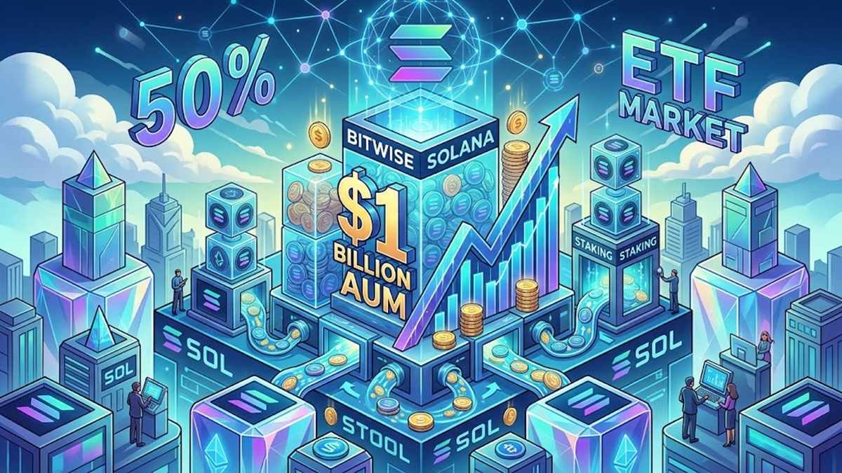 Bitwise's Solana ETF Surpasses $1 Billion in AUM in Major Milestone for SOL