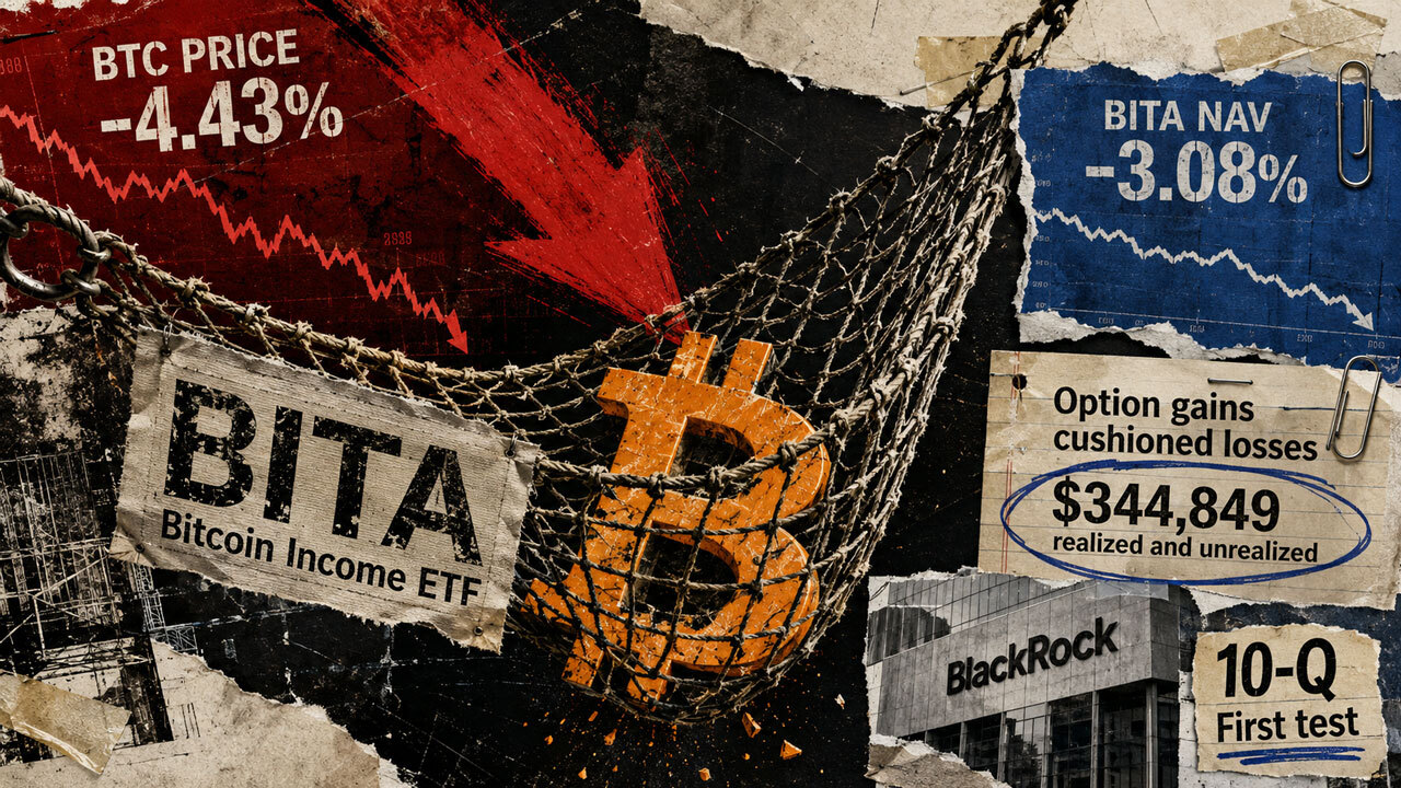 BlackRock's Bitcoin income ETF offset less than 30% of its $1.2M crypto losses with options