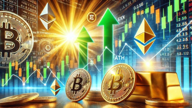 Bullish sentiment returns as stocks and cryptos climb higher, gold hits new ATH
