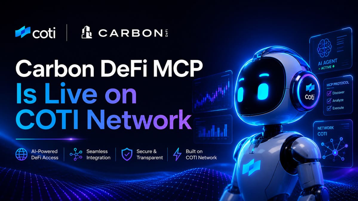 Carbon DeFi MCP Goes Live on COTI, Unlocking Automated Trading for AI Agents