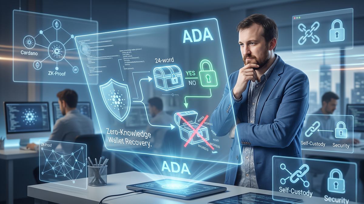 Cardano Founder Explores ZK-Based Wallet Recovery Without Exposing Seed Phrases