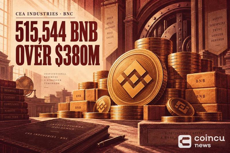 CEA Industries (BNC) Holds 515,544 BNB Worth Over $380M