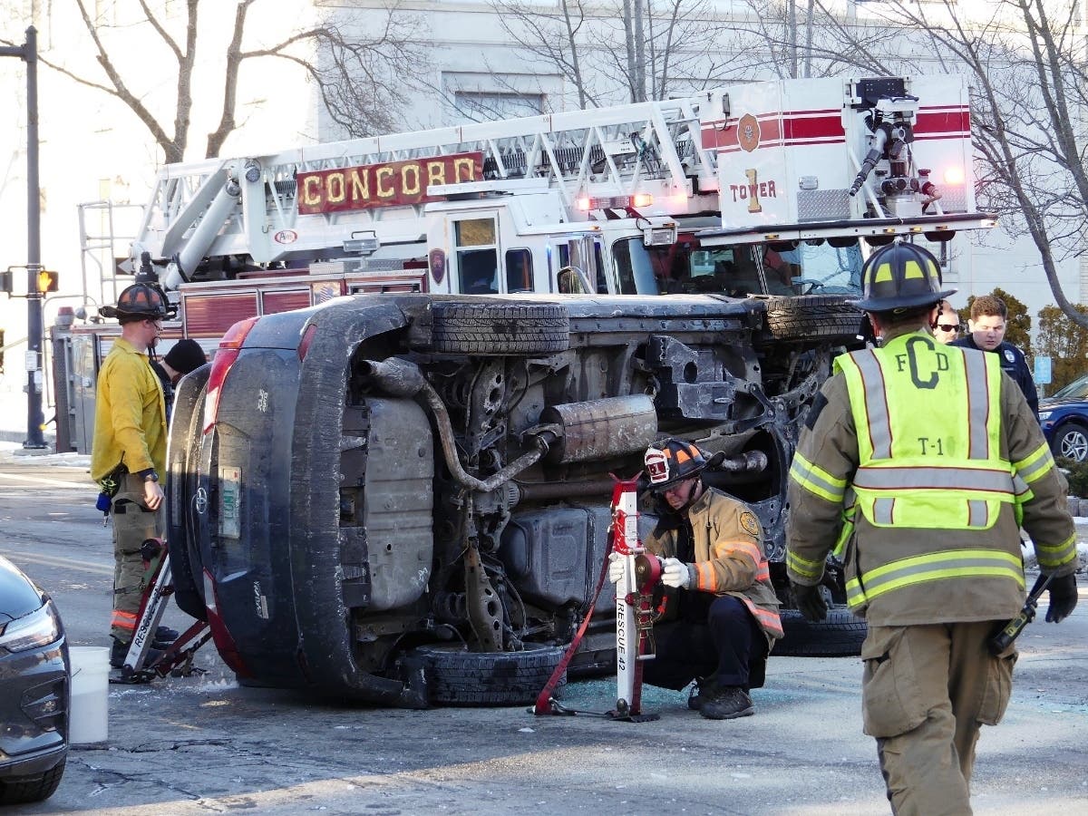 Concord Firefighters Free Driver From Flipped SUV