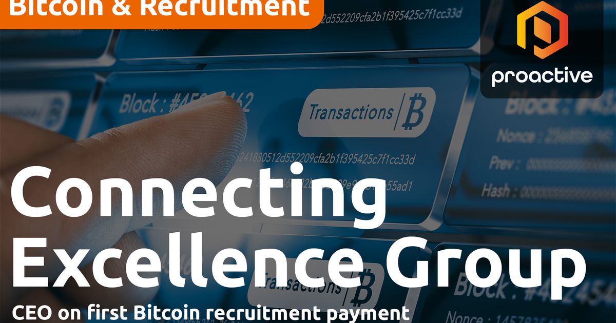 Connecting Excellence CEO on first Bitcoin recruitment receipt