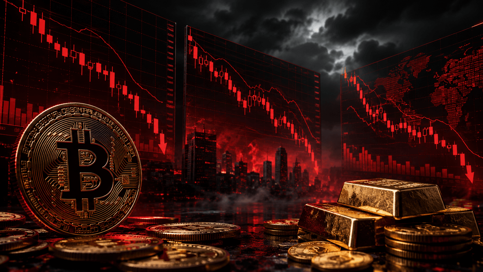 Crypto Market Crash Deepens as Stocks, Gold, and Bitcoin Sell Off Together
