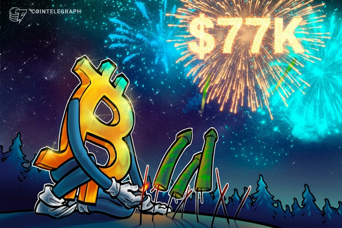 Crypto sentiment index soars to a 3-month high as Bitcoin holds $77K