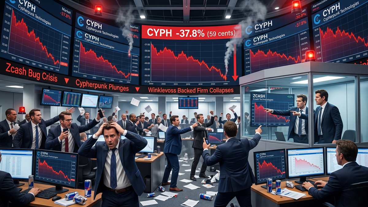 Cypherpunk Shares Slide Nearly 40% Amid Zcash Turmoil