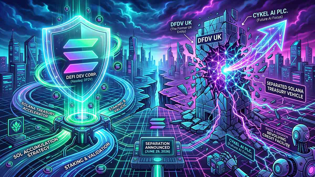 DeFi Dev Corp Splits from DFDV UK in Solana Treasury Shakeup