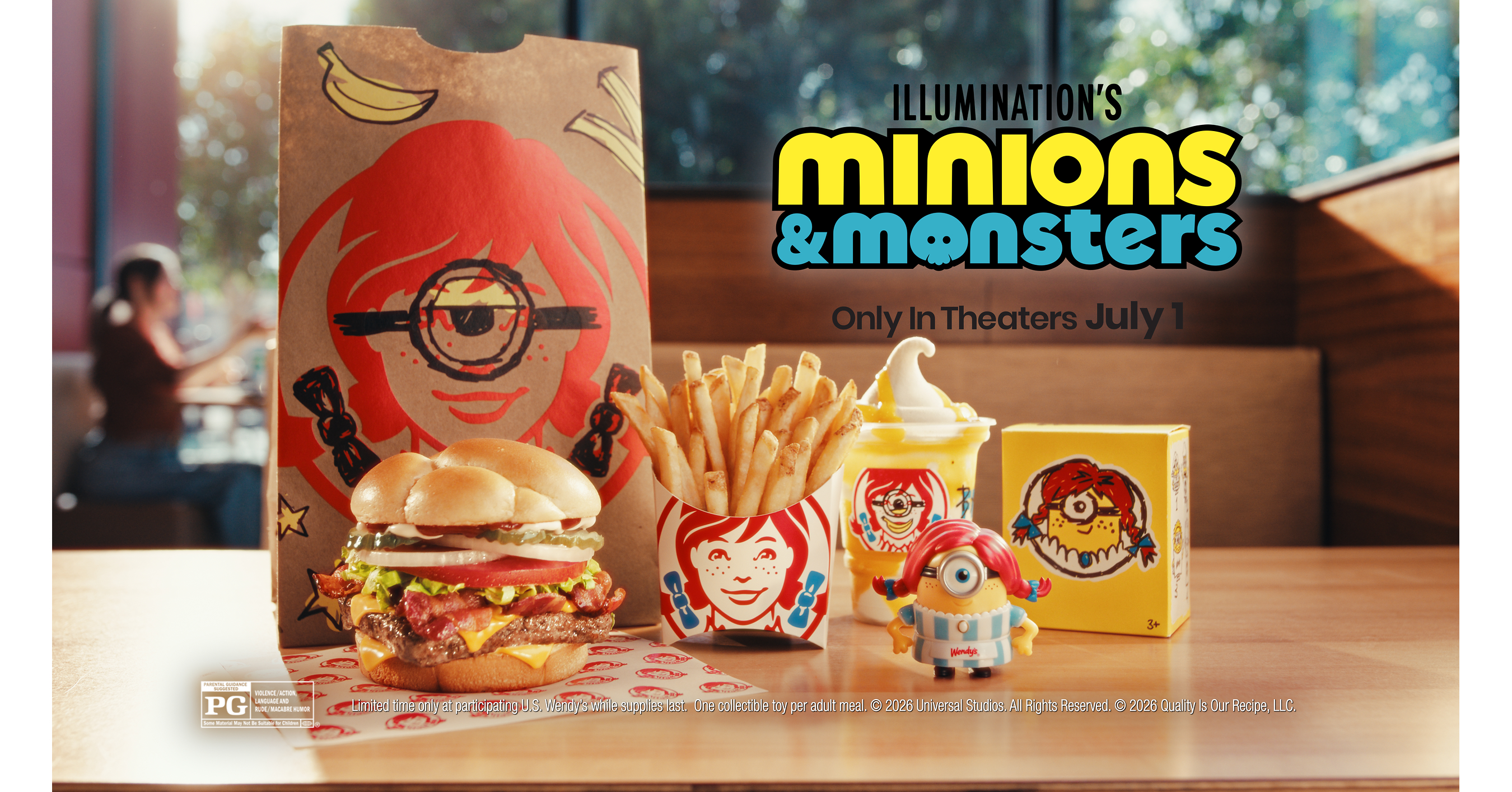 Diga "¡Bello!" al menú de Minions & Monsters, solo en Wendy's