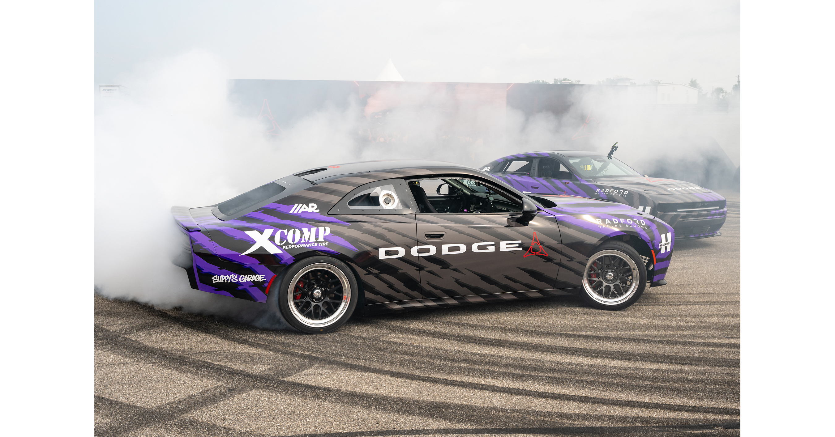Dodge and Hemmings SIXPACK-powered Charger Scat Pack Drift Cars Head West, Ready to Thrill Crowds at Laguna Seca GRIDLIFE Event