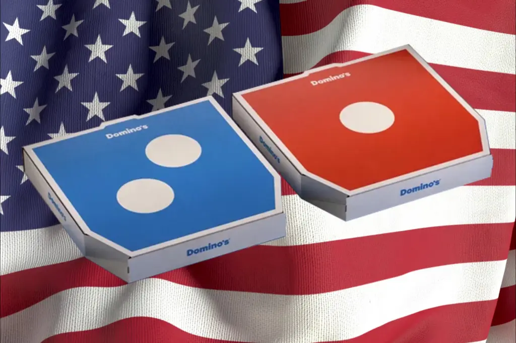 Domino's doubles down on red, white and blue in new logo — and marketing experts take note